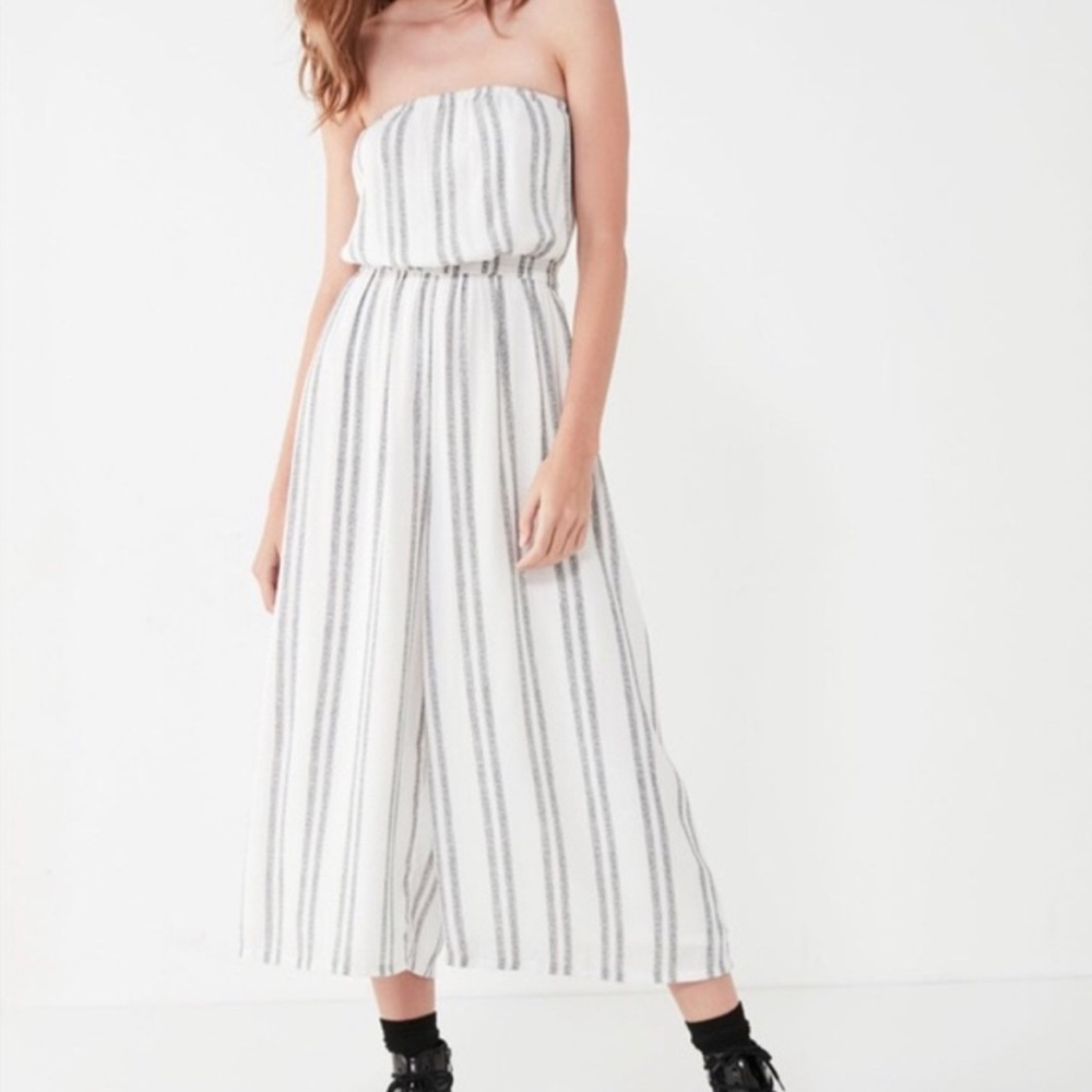 Urban Outfitters Silence & Noise Black and White Striped Romper/Jumpsuit
